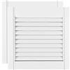 DecoMeister Porte a Lamelle in Legno 394x395 mm Confezione da 2 - Porta Lamella Pino Massiccio - Anta per Armadio a Persiana Aperta - Frontali Mobili e Antine per Guardaroba - Preverniciato Bianco