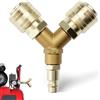 UOCAI Raccordi Aria Compressa Accessori Compressore Distributore di Aria Compressa, Accessori per Aria Compressa, Raccordo ad Aria Compressa, Distributore ad Acqua A 2 Vie, NW 7.2 1/4 AG