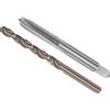 CoCud Maschio e Trapano Punta Set, 1/4-24 UNF 2B Maschio Filo 5.2mm Trapano Diametro, Macchina Vite Maschio & Torsione Trapano Punta per Foratura Riparazione, 1-Set
