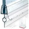 Bagnoxx guarnizione doccia con labbro raschiante e tubo per box doccia, 100cm, vetro 8mm, profilo trasparente anti-schizzi, guarnizione inferiore porta, guarnizione vasca in PVC