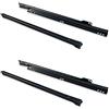 bricoleva.it KIT Guide per Cassetti Scorrevoli e Cassettiere ad Estrazione Totale non Ammortizzate Nere Disponibili in più Varianti Misura 55 cm Confezione da 2 coppie
