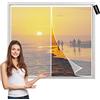 AMZSUN Zanzariera Magnetica 130x205cm Tende Zanzariere Anti Insetti Traspirante Chiusura Automatica Punch 0 per Porta Esterna/Corridoio/Patio Bianco