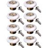 YUANQIAN Ruote per porte doccia diametro 19 mm bianco 19 mm x 5 mm (sfera in acciaio inox 8 pezzi con vite) rame 8 pezzi con vite