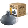LEDSone Lampada a sospensione industriale da soffitto, paralume giallo a forma di fessura da fienile retrò per lampade a sospensione da soffitto (Grigio)