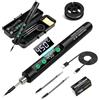 Flintronic Senza fili, Kit saldatore, Set Di Saldatore A Batteria Ricaricabile USB con LCD, per Riparazioni Elettroniche, Creazione di Gioielli, Progetti fai da t