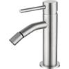 Generic Essential Rubinetto in Acciaio Inox Satinato per Bidet, Getto Orientabile Diametro 35mm, Flessibili Compresi
