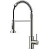 FORIOUS Rubinetto Lavello Cucina, Rubinetto Miscelatore Estraibile, Miscelatore Cucina con Molla a Spirale Girevole a 360°, miscelatore monocomando acqua calda e fredda, Acciaio Inossidabile