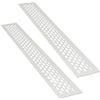 sossai® Griglia di ventilazione in alluminio - Alucratis (2 pezzi) | Rettangolare - dimensioni: 44 x 6 cm | Colore: bianco | areazione