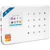 LLGTFQ Nessun Canone Mensile Tuya W181 Wireless Home Alarm APP Control LCD SMS di allarme antifurto for sicurezza domestica(White panel)