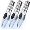 Generico Augenbrauenpinzette mit Licht | Pinzette Augenbrauen LED | Edelstahl Pinzette Haarentfernung - 3er Set 9,8cm Präzise Nicht Ausrutschend | Wimpern Augenbrauen Make-up Werkzeug | Frauen Mädchen Freundin