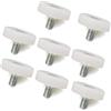 YUANQIAN Piccola rotella in nylon con cuscinetto per cassetti, mobili in lamiera di ferro e armadietti di posizionament0 (19mm*8pcs)