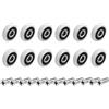 YUANQIAN Rotelle per Box Doccia 12 pezzi Cuscinetti Box Doccia 23 mm Rotelline Box Doccia Ruote Doccia Porta Scorrevole Guide di Scorrimento per Porte con Viti per Porta Della Doccia (23mmM5)