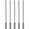 QUARKZMAN 5pz H2,5 Chiavi a Brugola per Punte da Trapano 2,5mm Punte Metriche Piane 1/4 Attacco Esagonale 120mm (4,7) Punta Cacciavite Esagonali Magnetico Lungo Industriale per Viti