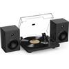 Giradischi, Lettore Con Contrappeso Regolabile, Bluetooth In/Out, 33/45 RPM, Rip