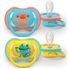 PHILIPS AVENT SUCCHIETTI ULTRA AIR +18M AZZURRO CON SCIMMIA GIALLO CON RANA 2 PEZZI
