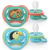 PHILIPS AVENT SUCCHIETTI AIR 6-18M VERDE E AZZURRO CON DISEGNI ANIMALI FORI EXTRA LARGE 2 PEZZI