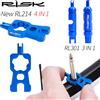 NONE RISCHIO Chiave per nucleo valvola bici 4 in 1 con 2 tappi valvola Presta set strumento di riparazione portatile per rimozione installazione valvola bicicletta da strada