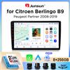 Junsun Autoradio Junsun Wireless CarPlay Android Auto per Citroen Berlingo / Peugeot Partner (B9) 2008-2018 con ventola di raffreddamento integrata, navigatore GPS Android, lettore multimediale, WiFi, DSP,