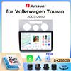 Junsun Autoradio Junsun Wireless CarPlay Android Auto per Volkswagen (VW) Touran Mk1 (1T1/1T2) 2003-2010 con ventola di raffreddamento integrata, navigatore GPS Android, lettore multimediale, WiFi, DSP, RDS,