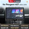 Junsun 13.1″ QLED Wireless CarPlay Android Auto Autoradio per Peugeot 407 2004-2011 Sistemi intelligenti DSP SWC RDS GPS FM BT