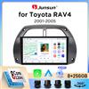 Junsun Autoradio Junsun Wireless CarPlay Android Auto per Toyota RAV4 Mk2 (XA20) 2000-2005 con ventola di raffreddamento integrata, navigatore GPS Android, lettore multimediale, WiFi, DSP, RDS, BT, SWC,
