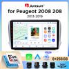 Junsun Autoradio Junsun Wireless CarPlay Android Auto per Peugeot 208 / 2008 Mk1 2012-2019 con ventola di raffreddamento integrata, navigatore GPS Android, lettore multimediale, WiFi, DSP, RDS, BT, SWC,