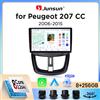 Junsun Autoradio Junsun Wireless CarPlay Android Auto per Peugeot 207 / 207 CC 2006-2014 con ventola di raffreddamento integrata, navigatore GPS Android, lettore multimediale, WiFi, DSP, RDS, BT, SWC,