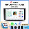 Junsun Autoradio Junsun Wireless CarPlay Android Auto per Chevrolet Aveo Mk1 (T250) 2006-2011 con ventola di raffreddamento integrata, navigatore GPS Android, lettore multimediale, WiFi, DSP, RDS, BT, SWC,