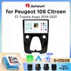 Junsun Autoradio Junsun Wireless CarPlay Android Auto per Peugeot 108 / Citroen C1 / Toyota Aygo (Mk2) 2014-2021 con ventola di raffreddamento integrata, navigatore GPS Android, lettore multimediale, WiFi,