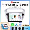 Junsun Autoradio Junsun Wireless CarPlay Android Auto per Citroen C-Elysee / Peugeot 301 2012-2020 con ventola di raffreddamento integrata, navigatore GPS Android, lettore multimediale, WiFi, DSP, RDS, BT,