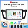 Junsun Autoradio Junsun Wireless CarPlay Android Auto per Peugeot 508 Mk1 (W2) 2011-2014 con ventola di raffreddamento integrata, navigatore GPS Android, lettore multimediale, WiFi, DSP, RDS, BT, SWC,
