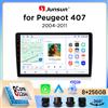Junsun Autoradio Junsun Wireless CarPlay Android Auto per Peugeot 407 (Sedan/SW/Coupé) 2004-2011 con ventola di raffreddamento integrata, navigatore GPS Android, lettore multimediale, WiFi, DSP, RDS, BT,