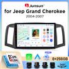 Junsun Autoradio Junsun Wireless CarPlay Android Auto per Jeep Grand Cherokee Mk3 (WK/WH) 2005-2010 con ventola di raffreddamento integrata, navigatore GPS Android, lettore multimediale, WiFi, DSP, RDS, BT,