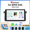 Junsun Autoradio Junsun Wireless CarPlay Android Auto per BMW Serie 3 (E46) 1998-2006 con ventola di raffreddamento integrata, navigatore GPS Android, lettore multimediale, WiFi, DSP, RDS, BT, SWC, schermo