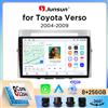 Junsun Autoradio Junsun Wireless CarPlay Android Auto per Toyota Corolla Verso (AR10) 2004-2009 con ventola di raffreddamento integrata, navigatore GPS Android, lettore multimediale, WiFi, DSP, RDS, BT, SWC,