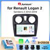 Junsun Autoradio Junsun Wireless CarPlay Android Auto per Dacia / Renault Logan 2 & Sandero 2 2012-2020 con ventola di raffreddamento integrata, navigatore GPS Android, lettore multimediale, WiFi, DSP, RDS,