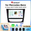Junsun Autoradio Junsun Wireless CarPlay Android Auto per Mercedes-Benz Classe E (W211) 2002-2009 con ventola di raffreddamento integrata, navigatore GPS Android, lettore multimediale, WiFi, DSP, RDS, BT,