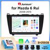 Junsun Autoradio Junsun Wireless CarPlay Android Auto per Mazda 6 Mk2 (GH) 2007-2012 con ventola di raffreddamento integrata, navigatore GPS Android, lettore multimediale, WiFi, DSP, RDS, BT, SWC, schermo