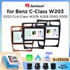 Junsun Autoradio Junsun Wireless CarPlay Android Auto per Mercedes-Benz Classe C (W203) / Classe CLK (C209/A209) 2000-2009 con ventola di raffreddamento integrata, navigatore GPS Android, lettore