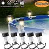 NONE 1/2/4/6/8/10PCS Telaio di luce solare per piscina sul terreno per piscina all'aperto recinzione accessori decorativi LED impermeabile