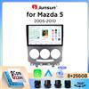 Junsun Autoradio Junsun Wireless CarPlay Android Auto per Mazda 5 (CR) 2005-2010 con ventola di raffreddamento integrata, navigatore GPS Android, lettore multimediale, WiFi, DSP, RDS, BT, SWC, schermo touch