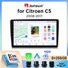 Junsun Autoradio Junsun Wireless CarPlay Android Auto per Citroen C5 Mk2 (RD/TD) 2008-2017 con ventola di raffreddamento integrata, navigatore GPS Android, lettore multimediale, WiFi, DSP, RDS, BT, SWC,