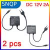 SNQP 2 Pezzi Adattatore di Alimentazione DC12V 2A con Spina EU Impermeabile per Telecamere di Sicurezza CCTV, Caricabatterie per Telecamere AHD, NVR, DVR, Ingresso AC100V-240V