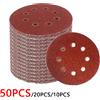 NONE 10-50 Pz 8 Fori 125mm Carta Vetrata Lavorazione Del Legno Metallo legno giada Disco Abrasivo Lucidatura Strumento 40-3000 Grana Dischi Abrasivi
