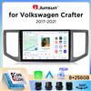 Junsun Autoradio Junsun Wireless CarPlay Android Auto per Volkswagen (VW) Crafter Mk2 (SY/SZ) 2017-2021 con ventola di raffreddamento integrata, navigatore GPS Android, lettore multimediale, WiFi, DSP, RDS,