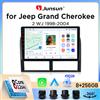 Junsun Autoradio Junsun Wireless CarPlay Android Auto per Jeep Grand Cherokee (WJ) 1999-2004 con ventola di raffreddamento integrata, navigatore GPS Android, lettore multimediale, WiFi, DSP, RDS, BT, SWC,