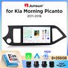 Junsun Autoradio Junsun Wireless CarPlay Android Auto per Kia Picanto Mk2 (TA) 2011-2017 con ventola di raffreddamento integrata, navigatore GPS Android, lettore multimediale, WiFi, DSP, RDS, BT, SWC,