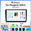 Junsun Autoradio Junsun Wireless CarPlay Android Auto per Peugeot 308 / 308 SW Mk2 (T9) / 408 2013-2017 con ventola di raffreddamento integrata, navigatore GPS Android, lettore multimediale, WiFi, DSP, RDS,