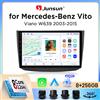 Junsun Autoradio Junsun Wireless CarPlay Android Auto per Mercedes-Benz Vito / Viano (W639) 2003-2014 con ventola di raffreddamento integrata, navigatore GPS Android, lettore multimediale, WiFi, DSP, RDS,