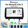 Junsun Autoradio Junsun Wireless CarPlay Android Auto per Renault Clio 3 (Mk3 / BR/CR) 2005-2014 con ventola di raffreddamento integrata, navigatore GPS Android, lettore multimediale, WiFi, DSP, RDS, BT,